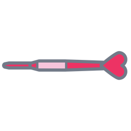 Dart Herz rosa flach PNG-Design