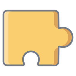Detailstück Puzzle flach PNG-Design