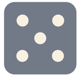 Silhueta de cinco pontos de dados Desenho PNG