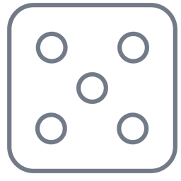 Dados com traço de cinco pontos Desenho PNG