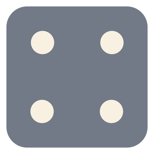 Dice four dot edge silhouette - Transparent PNG & SVG vector file