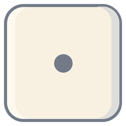 Dice one dot edge flat PNG Design Transparent PNG