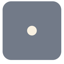 Dice one dot edge silhouette PNG Design