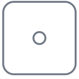 Dice one dot edge stroke PNG Design