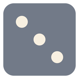 Dados silueta de borde de tres puntos Diseño PNG
