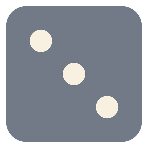 Dice three dot edge silhouette - Transparent PNG & SVG vector file