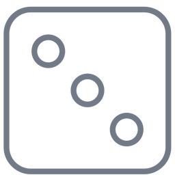Dados com traço de borda de três pontos Desenho PNG