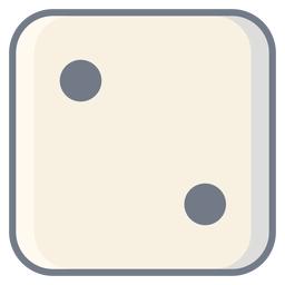 Dice Two Dot Edge Flat PNG & SVG Design For T-Shirts