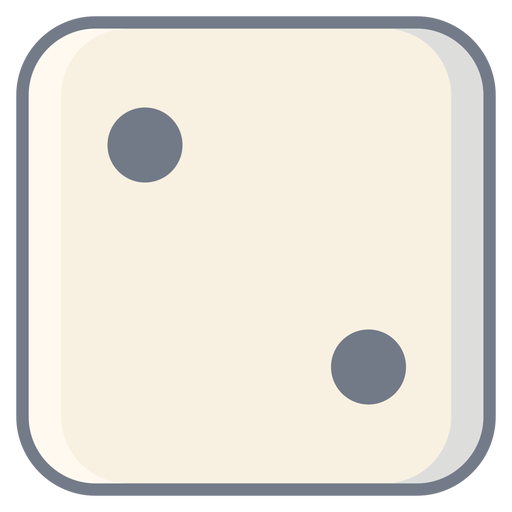 Dice two dot edge flat PNG Design