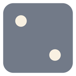 Dice Two Dot Edge Silhouette PNG & SVG Design For T-Shirts