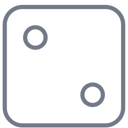 Zwei Punktkantenstrich würfeln PNG-Design