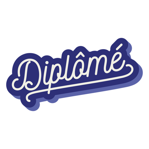 Pegatina de diploma Diseño PNG