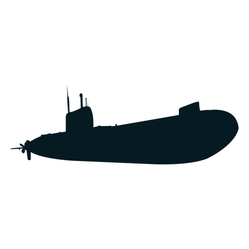 Silhueta de parafuso de torpedo submarino de mergulhador Desenho PNG