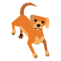 Dog Puppy Ear Claw Tail Rounded Flat PNG & SVG Design For T-Shirts