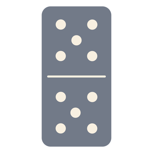 Domino dados cinco silueta Diseño PNG