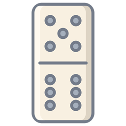 Domino dice five six flat PNG Design