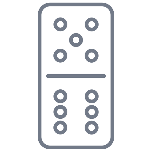 Domino würfelt fünf Sechsschlag PNG-Design