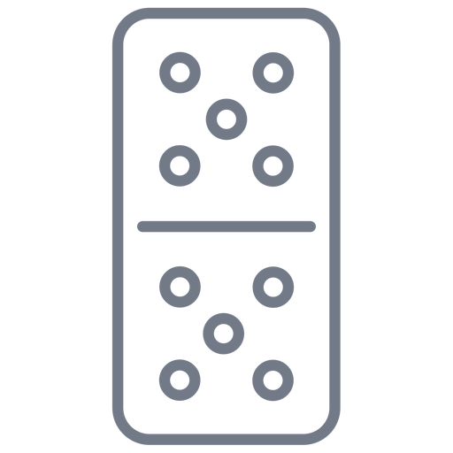 Domino würfelt mit fünf Schlägen PNG-Design