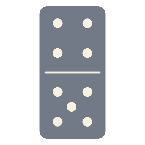 Dados de dominó silhueta de quatro cinco Desenho PNG