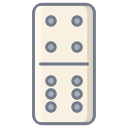 Domino dice four six flat PNG Design