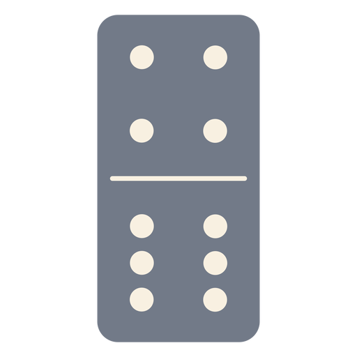 Dados de dominó silhueta de quatro seis Desenho PNG