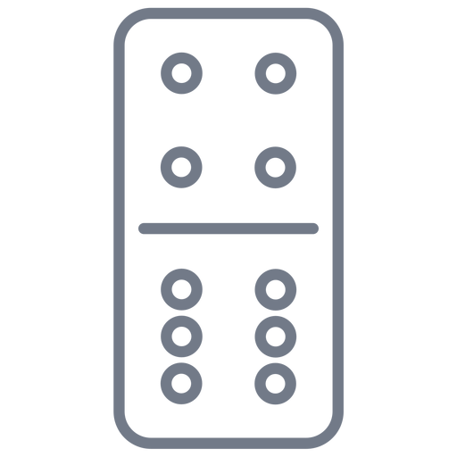 Domino dice four six stroke PNG Design