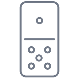 Domino dados uno de cinco golpes Diseño PNG