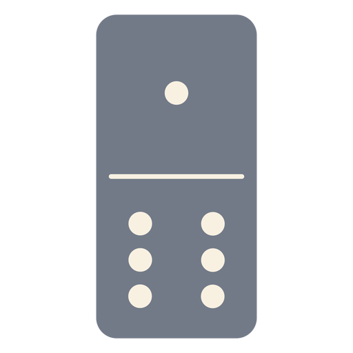 Domino dice one six silhouette PNG Design