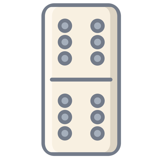 Domino würfelt sechs flach PNG-Design