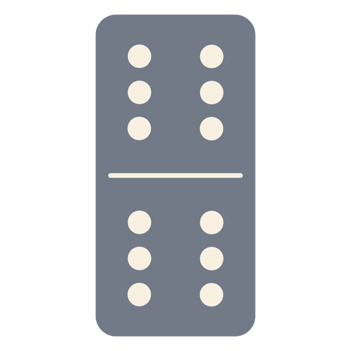 Domino würfelt sechs Silhouette PNG-Design