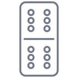 Domino dados de seis tiempos Diseño PNG