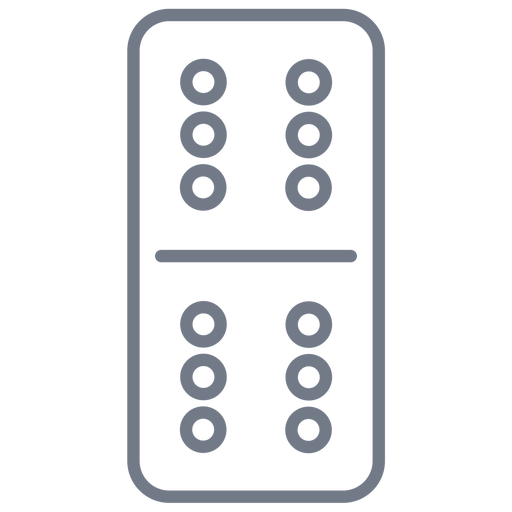 Domino dados de seis tiempos Diseño PNG