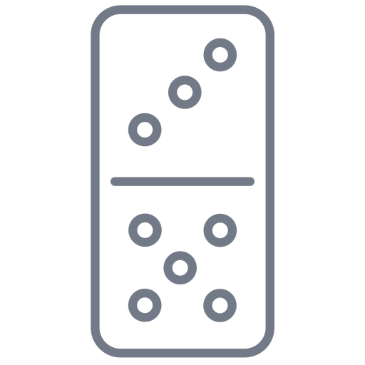 Domino dice three five stroke PNG Design