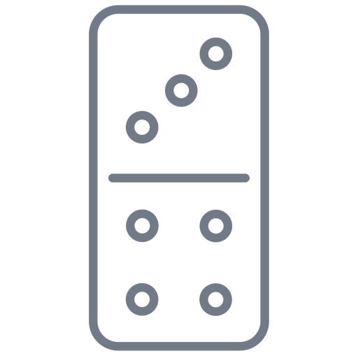 Domino würfelt drei Viertakt PNG-Design