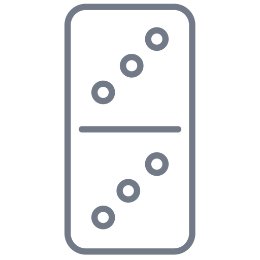 Domino dados de tres tiempos Diseño PNG