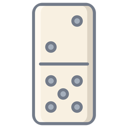 Domino würfelt zwei fünf flach PNG-Design