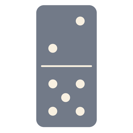 Domino dados dos cinco silueta Diseño PNG