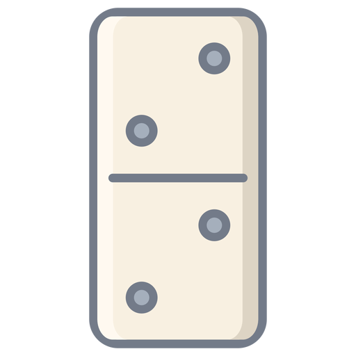 Domino würfelt zwei flach PNG-Design