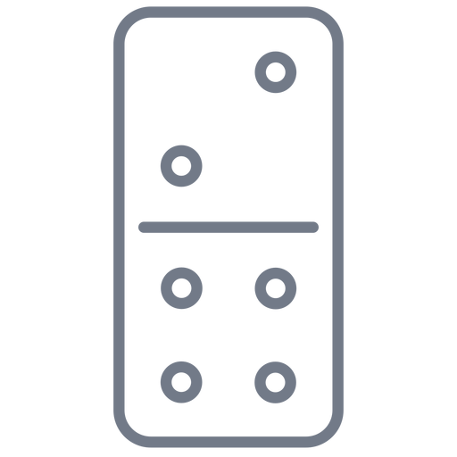 Domino würfelt zwei Viertakt PNG-Design
