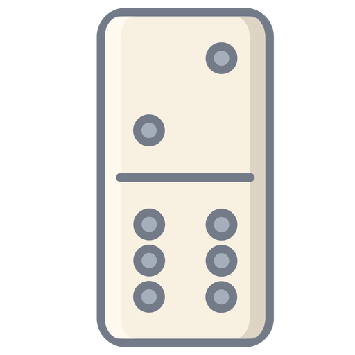 Domino dice two six flat PNG Design