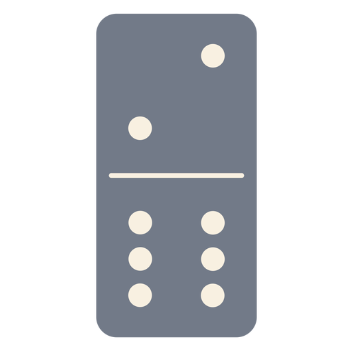 Domino dados dos seis silueta Diseño PNG