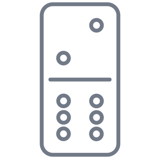 Domino würfelt zwei Sechs-Takt PNG-Design