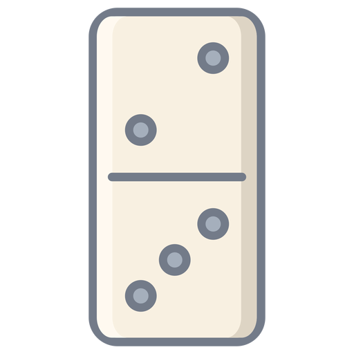 Domino würfelt zwei drei flach PNG-Design