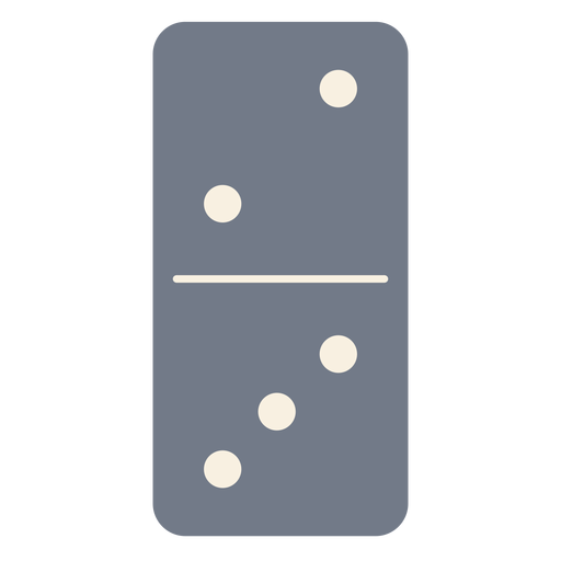 Domino dados dos tres silueta Diseño PNG
