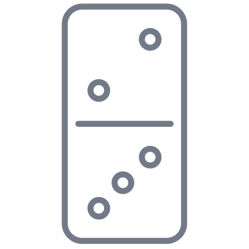Domino dados dos tres tiempos Diseño PNG