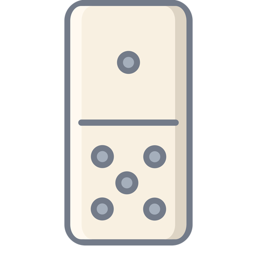 Domino one five dice flat PNG Design