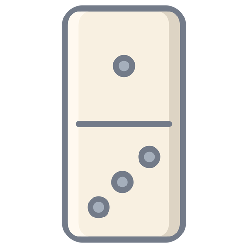 Domino one three dice flat PNG Design