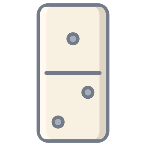 Domino one two dice flat PNG Design