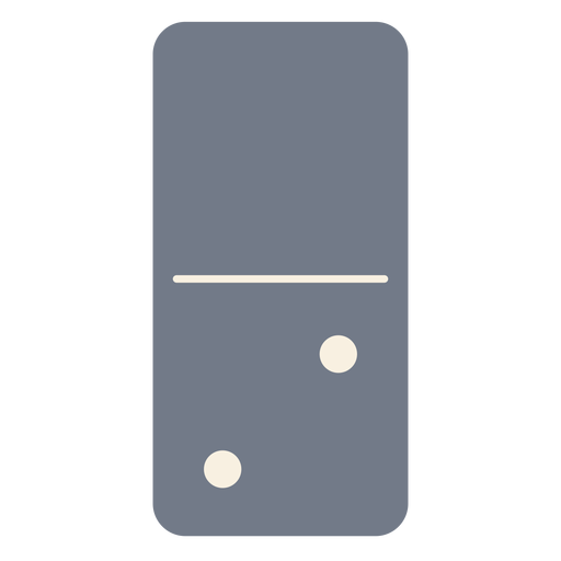 Domino silueta de dos dados Diseño PNG