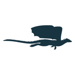 Alas de dragón escamas cola volando silueta Diseño PNG Transparent PNG